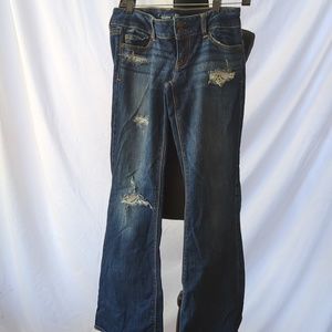 American eagle size 4 artist distressed flare